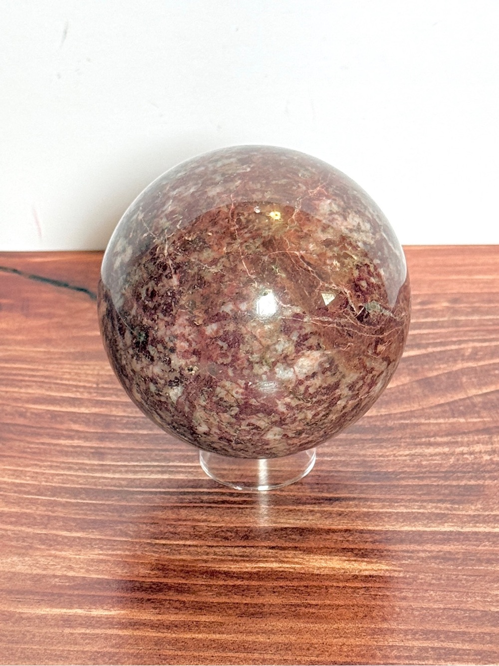 Almandine Garnet Sphere – Large Deep Wine-Red Crystal Orb – 30.2oz